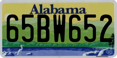 AL license plate 65BW652
