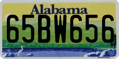 AL license plate 65BW656