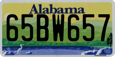 AL license plate 65BW657