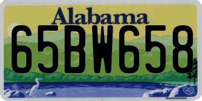 AL license plate 65BW658