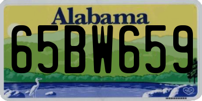 AL license plate 65BW659