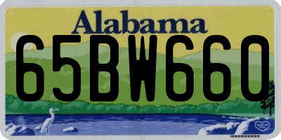 AL license plate 65BW660