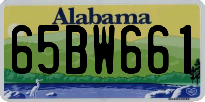 AL license plate 65BW661