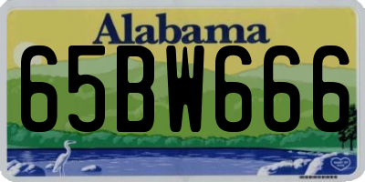 AL license plate 65BW666