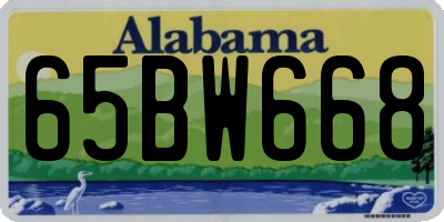 AL license plate 65BW668