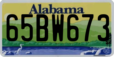 AL license plate 65BW673