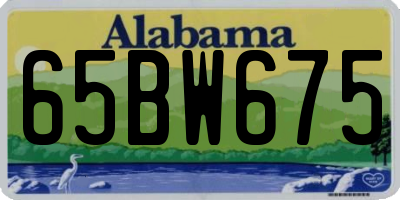AL license plate 65BW675