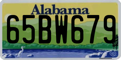 AL license plate 65BW679