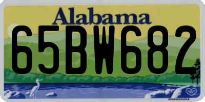 AL license plate 65BW682
