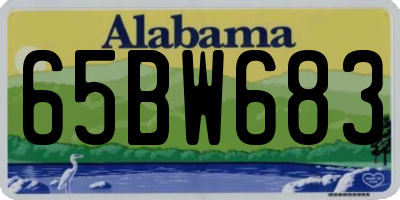 AL license plate 65BW683