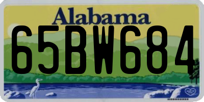 AL license plate 65BW684