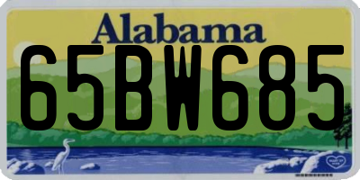AL license plate 65BW685