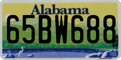 AL license plate 65BW688