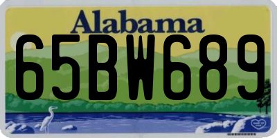 AL license plate 65BW689