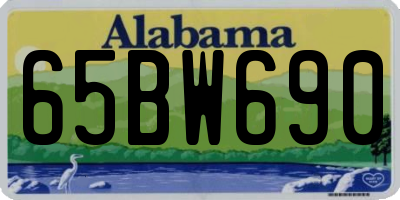 AL license plate 65BW690