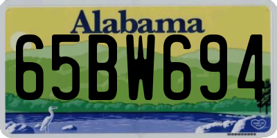 AL license plate 65BW694