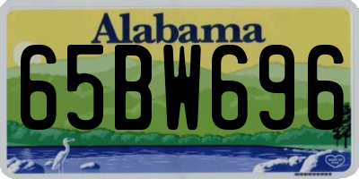 AL license plate 65BW696
