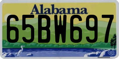 AL license plate 65BW697