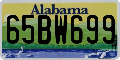 AL license plate 65BW699