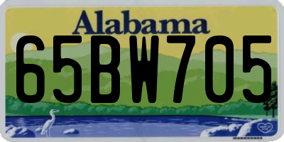 AL license plate 65BW705