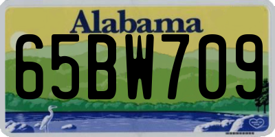 AL license plate 65BW709