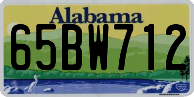 AL license plate 65BW712