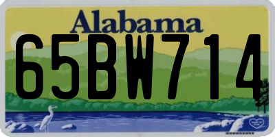 AL license plate 65BW714