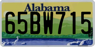 AL license plate 65BW715