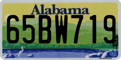 AL license plate 65BW719