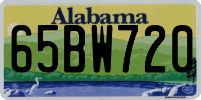 AL license plate 65BW720