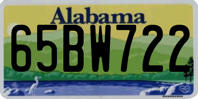 AL license plate 65BW722