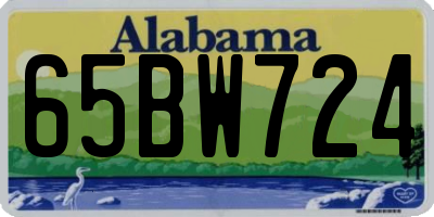 AL license plate 65BW724
