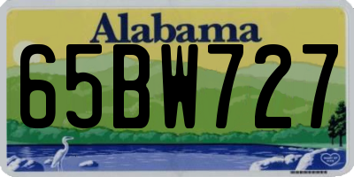 AL license plate 65BW727