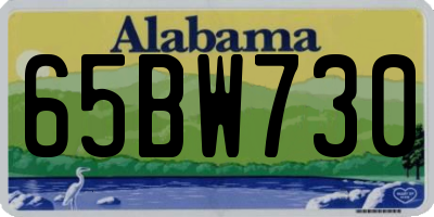 AL license plate 65BW730