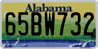 AL license plate 65BW732