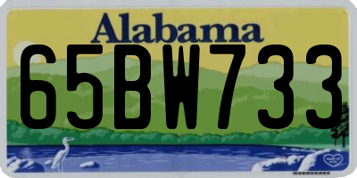 AL license plate 65BW733