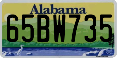 AL license plate 65BW735