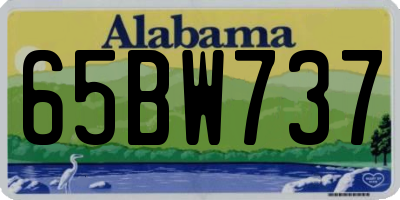 AL license plate 65BW737