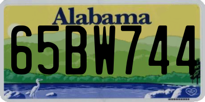 AL license plate 65BW744