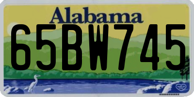 AL license plate 65BW745