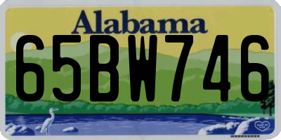 AL license plate 65BW746