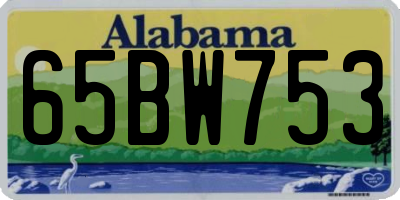 AL license plate 65BW753