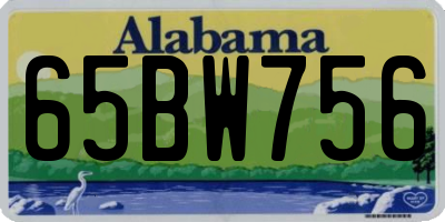 AL license plate 65BW756