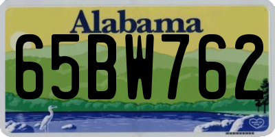 AL license plate 65BW762