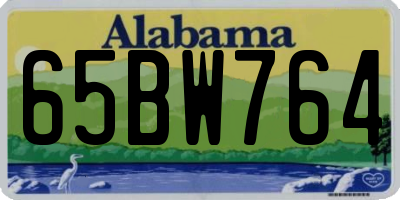 AL license plate 65BW764