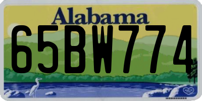 AL license plate 65BW774