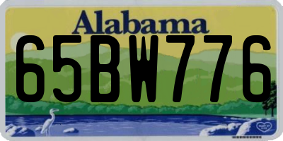 AL license plate 65BW776
