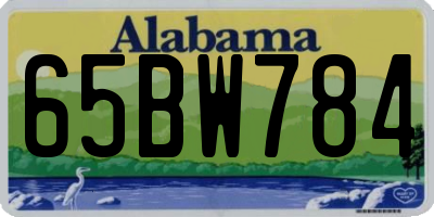 AL license plate 65BW784