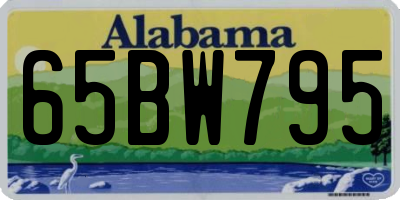 AL license plate 65BW795