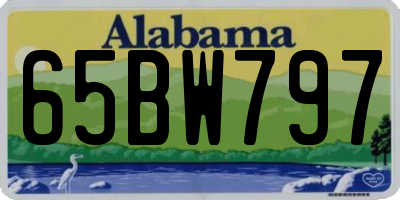 AL license plate 65BW797